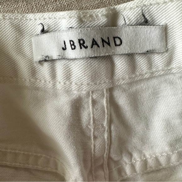 J Brand White Raw Hem Jean Shorts - Picture 3 of 4